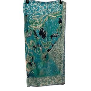 Cornelia James 100% Silk Scarf 35” X 36”